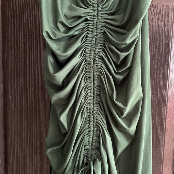 Fashion Nova Green Gathered Mini Dress - Picture 4 of 5